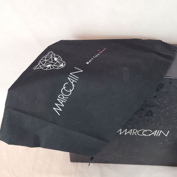 New MARC CAIN Women's (8.5) Black Leather Side Lace Up and Zip Ankle Bootie $420 - Picture 11 of 12